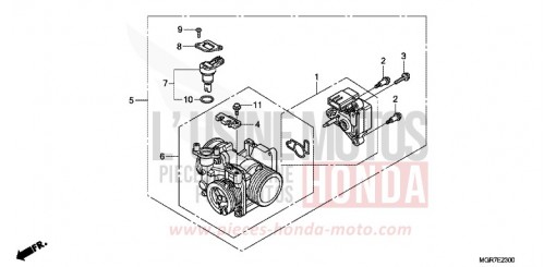 CORPS DE PAPILLON VT750SB de 2011